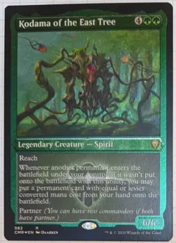 MTG Foil Etched Kodama of the East Tree CMR 582 NM Rare Commander Legends - Image 1