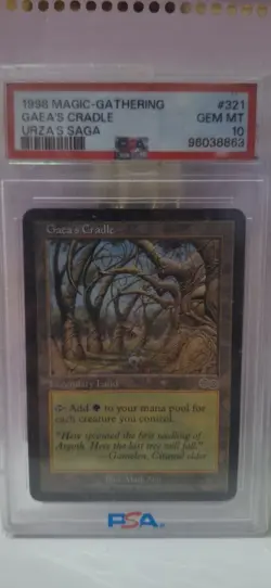 1998 MAGIC THE GATHERING MTG 321/350 GAEA'S CRADLE URZA'S SAGA GEM MINT PSA 10 - Image 1
