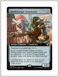 1x Stridehangar Automaton, Extended Art, Aetherdrift, Magic MTG NM - Image 1