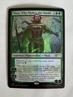 Nissa, Who Shakes the World - Foil - Stained Glass x1 - Secret Lair Drop Series - Image 1