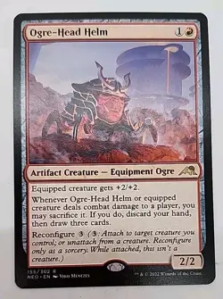 MTG Ogre-Head Helm Kamigawa: Neon Dynasty 155/302 Regular Rare - Image 1
