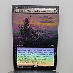 MTG March of Wretched Sorrow Kamigawa: Neon Dynasty 457 Foil Rare - Image 1