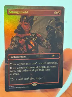 1X FOIL Stranglehold BORDERLESS MINT MTG Magic Secret Lair Karlach D&D BG3 CEDH - Image 1
