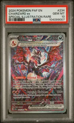 2024 POKEMON PAF EN-PALDEAN FATES SPECIAL ILLUSTRATION RARE CHARIZARD EX PSA 10 - Image 1