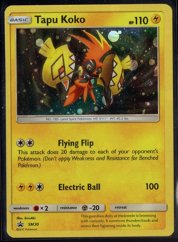 Tapu Koko SM30 Holo Bleed Error Black Star Promo Pokemon TCG Near Mint - Image 1