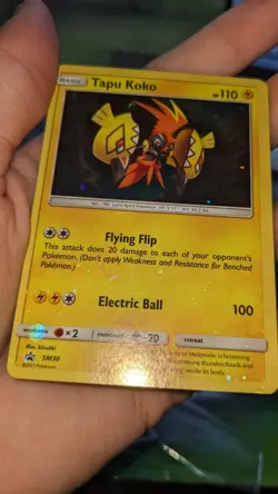 Tapu Koko SM30 Holo Bleed Error Black Star Promo Pokemon TCG Near Mint - Image 3
