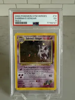2000 Pokemon Gym Heroes Holo #14 - Sabrina’s Gengar PSA 5 - Image 1