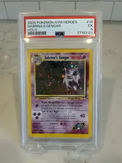 2000 Pokemon Gym Heroes Holo #14 - Sabrina’s Gengar PSA 5 - Image 3