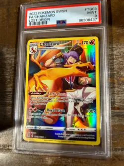 POKEMON 2022 Lost Origin Full Art CHARIZARD #TG03 PSA 9 Mint RARE 6 - Image 1
