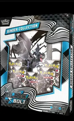 Pokemon TCG 5x Black Bolt Binder Collection Box - Factory Sealed - Image 1