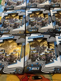 Pokemon Scarlet & Violet: Black Bolt Binder Collection Box Lot Of 12 - Image 1