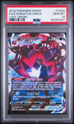 2022 POKEMON SWORD & SHIELD LOST ORIGIN #TG22 FULL ART/ETERNATUS VMAX PSA 10 - Image 1