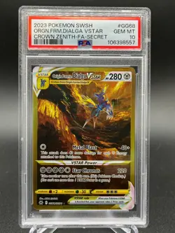 2023 Pokemon SWSH Crown Zenith Origin Forme Dialga VSTAR Secret #GG68 | PSA 10 - Image 1