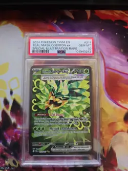 Teal Mask Ogerpon ex 2024 Pokemon Twilight Masquerade 211/167 PSA 10 Gem Mint - Image 1