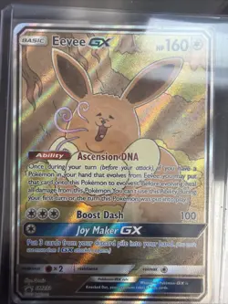 Pokemon TCG Eevee GX SM233 Full Art Black Star Promo Sun & Moon - Image 1