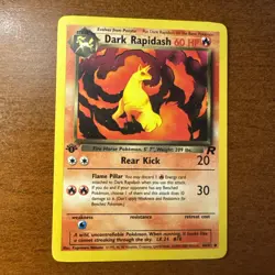 1st Edition Pokemon TCG #78 Dark Rapidash Team Rocket Set 44/82 NM - Image 1