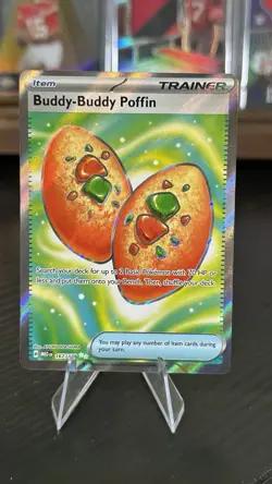 Buddy Buddy Poffin 167/132 Mega Evolution Secret Rare Pokemon Card NM In Hand - Image 1