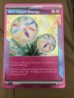 Neo Upper Energy Pokemon Card - Special Energy Trading Card Game - Image 1