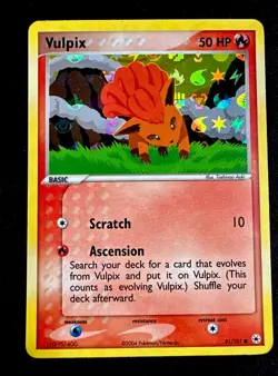 Vulpix 81/101 NM TCG Reverse Holo Card Hidden Legends Pokemon - Image 1