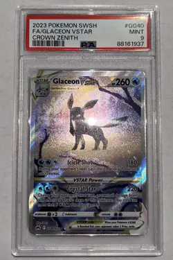 2023 Pokemon SWSH Glaceon VSTAR GG40/GG70 Crown Zenith Pokemon Card PSA 9 Mint - Image 1