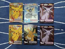 Set 6 Pikachu Dragonite Pokemon Card Movie Vintage Nintendo Meiji Japanese - Image 2