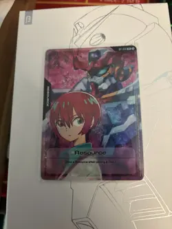 Gundam TCG Resource Card Machu RP-010 FOIL Alt Art English Bandai Card Fest - Image 1