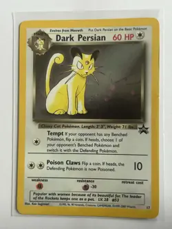 Pokemon TCG Dark Persian Promo 1999-2000 #17 Black Star Promo Card - Image 1