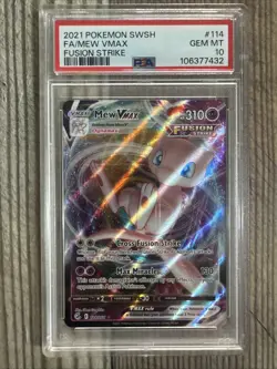 Mew VMAX - 114/264 - Pokemon Fusion Strike Sword & Shield Ultra Rare Card PSA 10 - Image 1