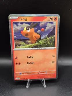 Tepig 011/086 White Flare Holo Rare Collection Promo Pokemon Card TCG - Image 1