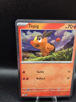 Tepig 011/086 White Flare Holo Rare Collection Promo Pokemon Card TCG - Image 2