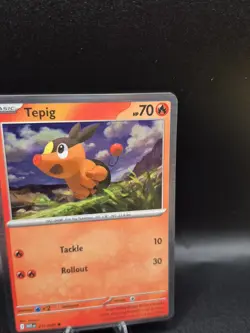 Tepig 011/086 White Flare Holo Rare Collection Promo Pokemon Card TCG - Image 3