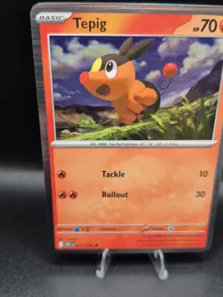 Tepig 011/086 White Flare Holo Rare Collection Promo Pokemon Card TCG - Image 5