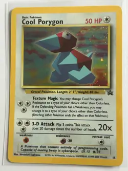Pokemon TCG Cool Porygon Wizards Black Star Promos, 15 Holographic Card - Image 1