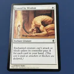 Cowed by Wisdom - Saviors of Kamigawa - Magic the Gathering MTG NM - Image 2