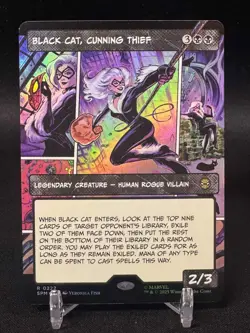 Black Cat, Cunning Thief - Borderless FOIL - MTG Marvel's Spider-Man - NM - Image 1