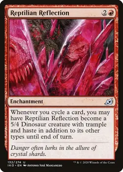 Reptilian Reflection 4x FOIL IKO MTG Ikoria Uncommon MINT red - Image 1