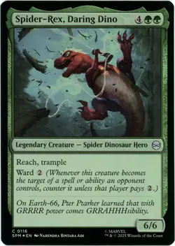Spider-Rex, Daring Dino (Foil) - 0116 - Marvel's Spider-Man - MTG SHIPS NOW NM/M - Image 1