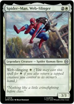 Spider-Man, Web-Slinger (Foil) - 0016 - Marvel's Spider-Man - MTG SHIPS NOW NM/M - Image 1