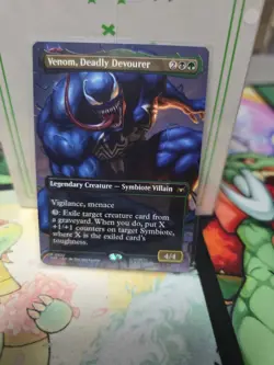 Venom, Deadly Devourer Borderless 22 MTG Marvel's Spider-Man Non-Foil NM/M - Image 1