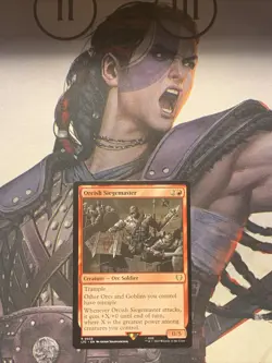 Orcish Siegemaster 0033 Non Foil Rare LOTR Commander MTG Near Mint - Image 1