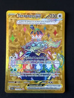 TERAPAGOS EX 173/142 NM HYPER RARE STELLAR CROWN POKEMON 2024 - Image 1