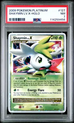 2009 POKEMON PLATINUM BASE SHAYMIN LV X #127 ULTRA RARE PSA 7 NM #114259456 - Image 1