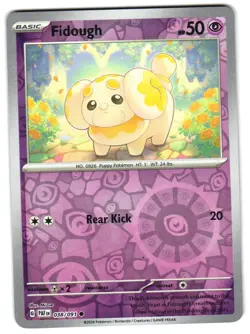 Fidough 038/091 Reverse Holo SV: Paldean Fates Pokemon TCG - Image 1