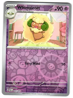 Whimsicott 035/091 Reverse Holo SV: Paldean Fates Pokemon TCG - Image 1