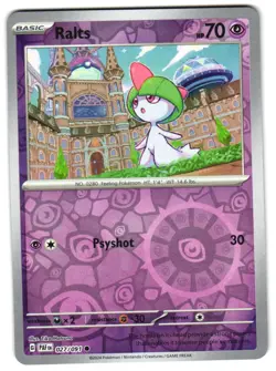 Ralts 027/091 Reverse Holo SV: Paldean Fates Pokemon TCG - Image 1