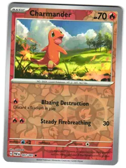 Charmander 007/091 Reverse Holo SV: Paldean Fates Pokemon TCG - Image 1