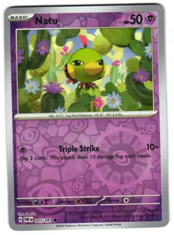 Natu 025/091 Reverse Holo SV: Paldean Fates Pokemon TCG - Image 1