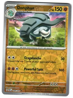Donphan 049/091 Reverse Holo SV: Paldean Fates Pokemon TCG - Image 1