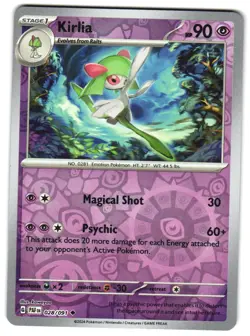 Kirlia 028/091 Reverse Holo SV: Paldean Fates Pokemon TCG - Image 1