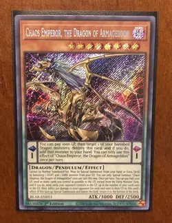 Yugioh - Chaos Emperor, The Dragon Of Armageddon BLAR-EN051 - Secret Rare - NM - Image 1